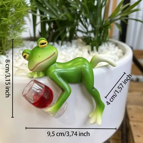 🐸 Groda blomkruka hänge prydnad🍷