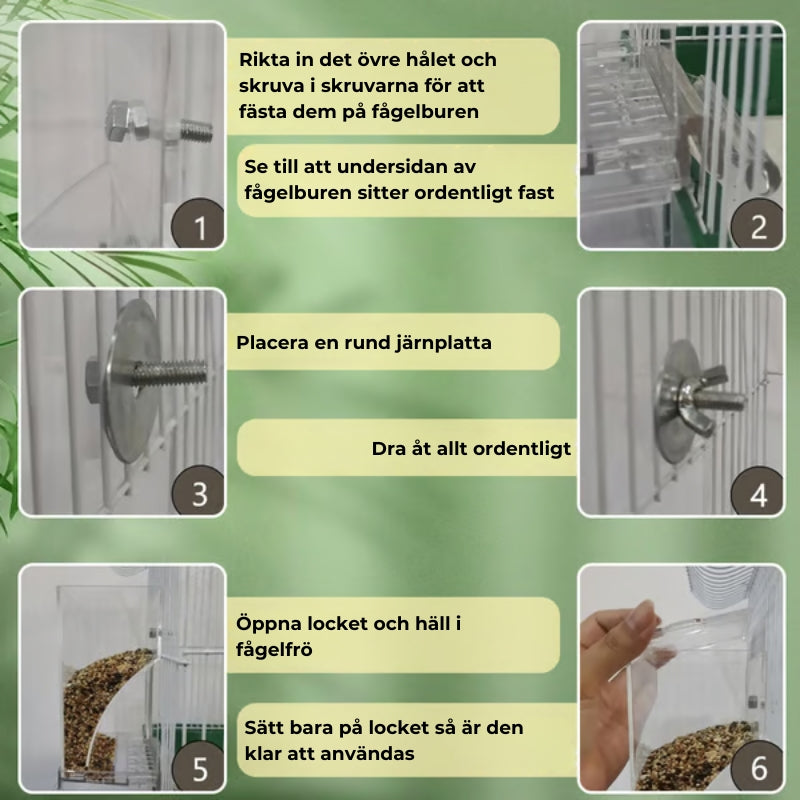 đ„Automatisk fĂ„gelmatare utan spill