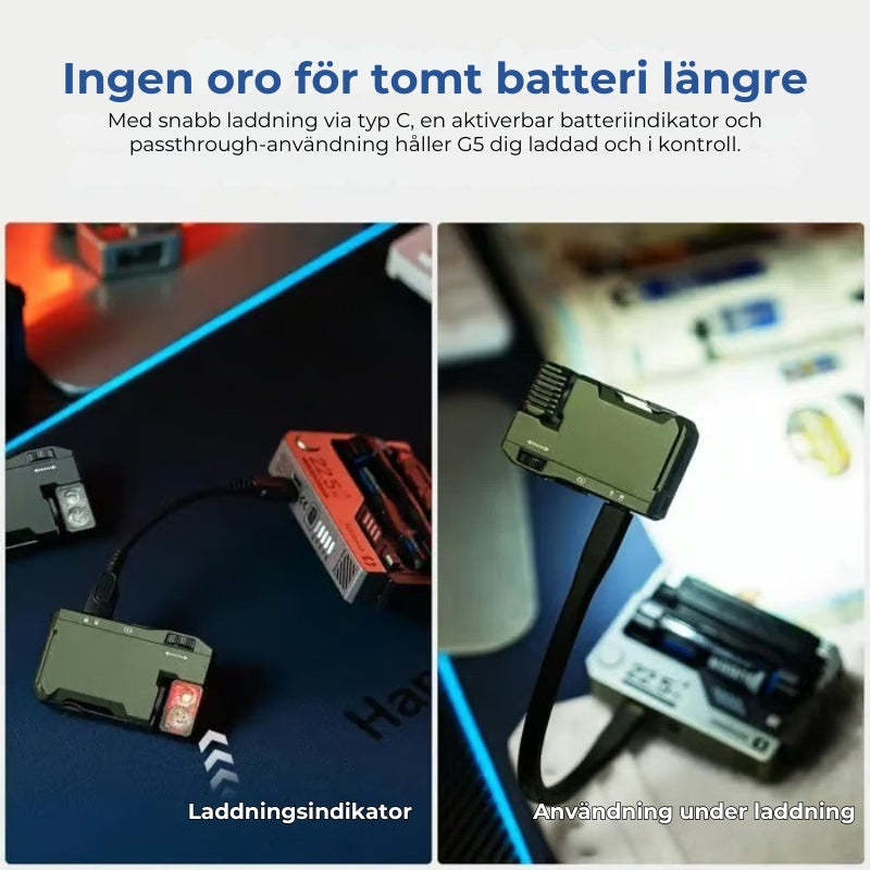 G5 EDC lampa med 400 LUMEN