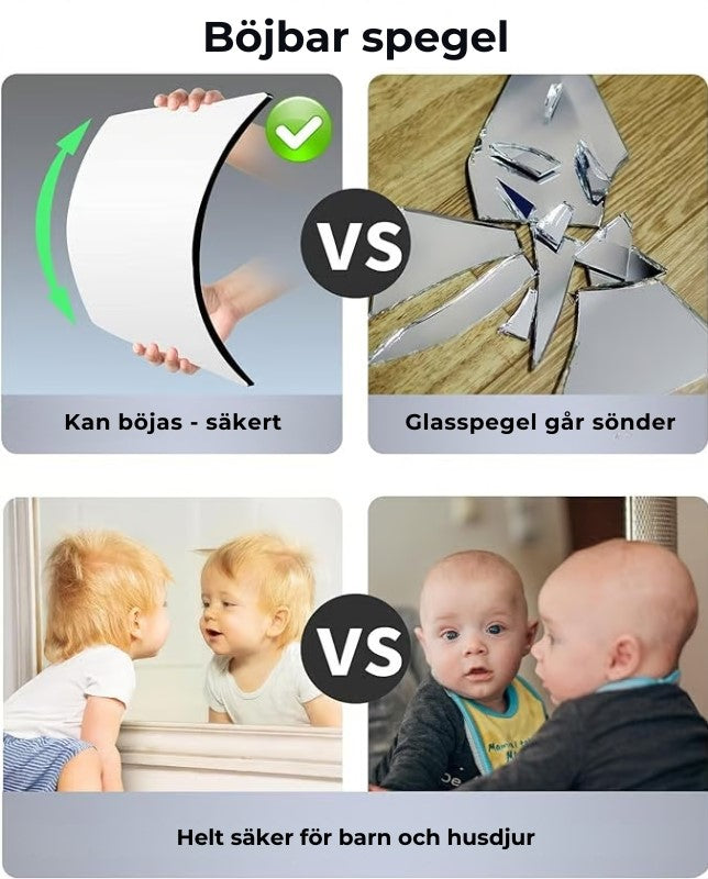 Väggspegel i akryl