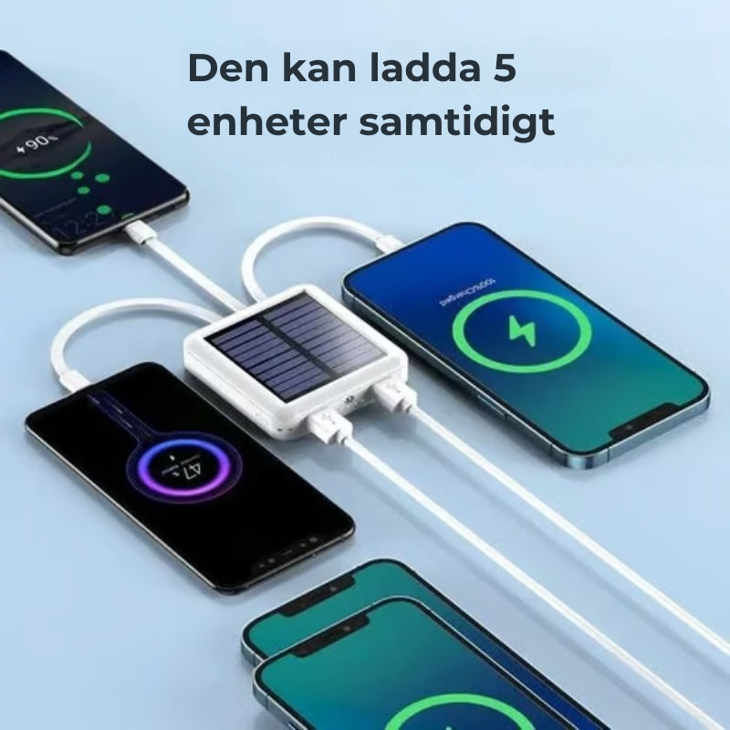 Powerbank med solceller