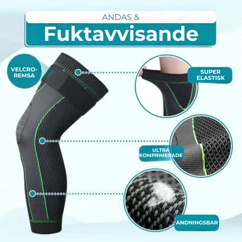 Lång knäkompressionsstrumpa
