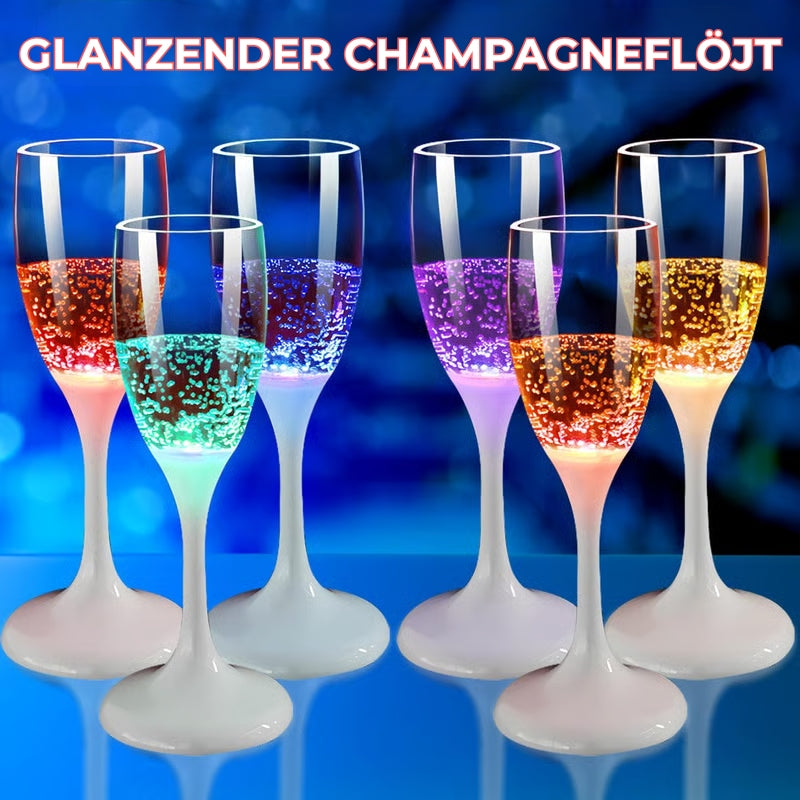 Glas för vin och champagne med LED-belysning