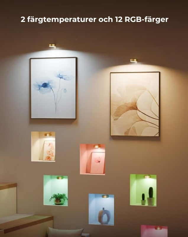 🖼️💡Magnetisk tavellampa med 13 olika belysningslägen