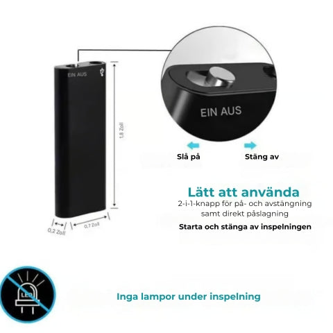Mini Audio Recorder - Smart Diktafon