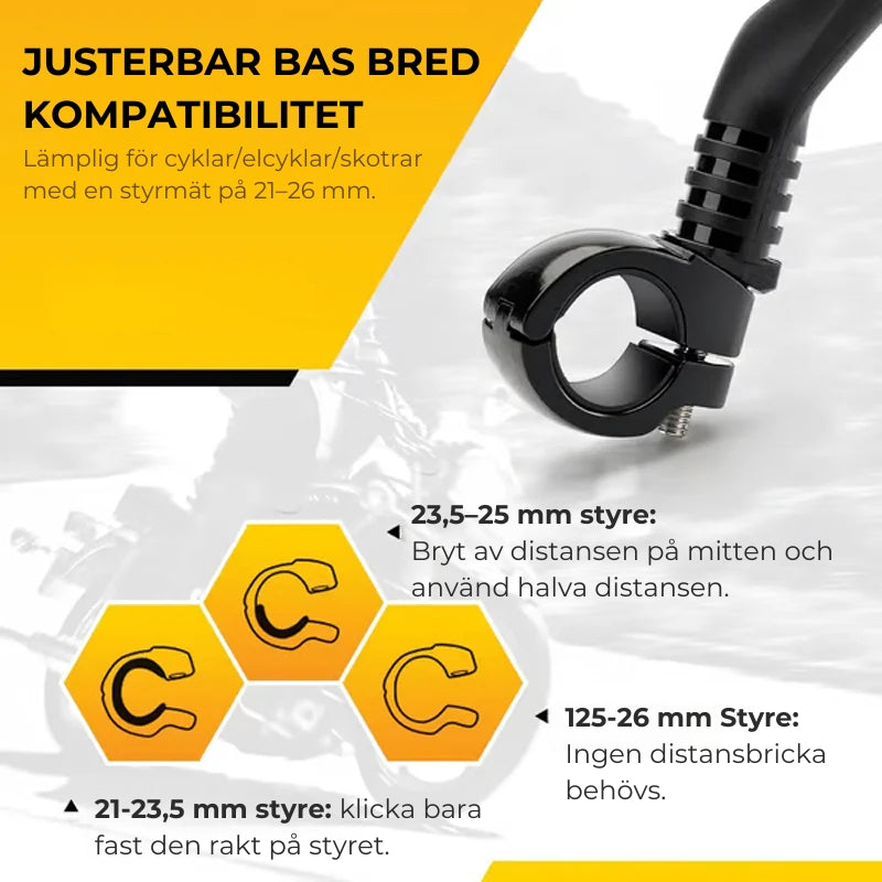 360° vridbar och justerbar cykelspegel