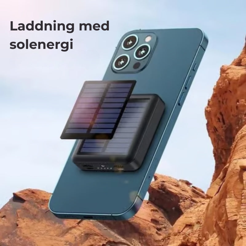 Powerbank med solceller