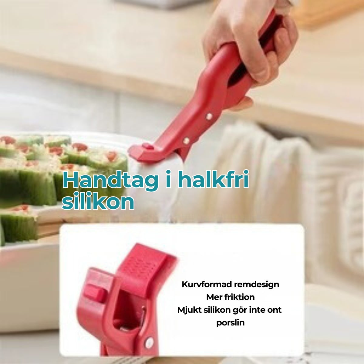 Praktiskt handtag för ugn