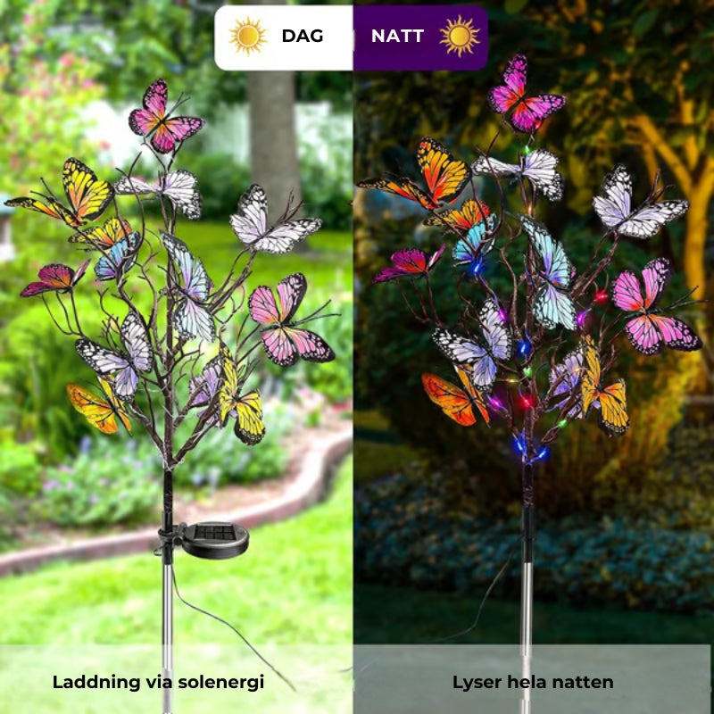 🦋 Fjärilslampor med solenergi
