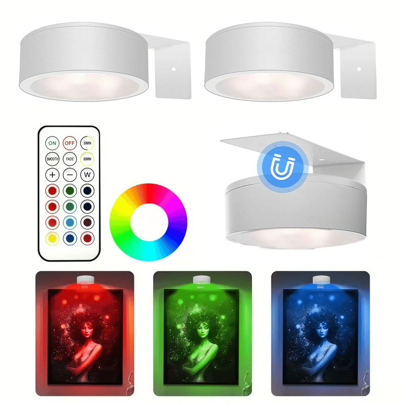 🖼️💡Magnetisk tavellampa med 13 olika belysningslägen