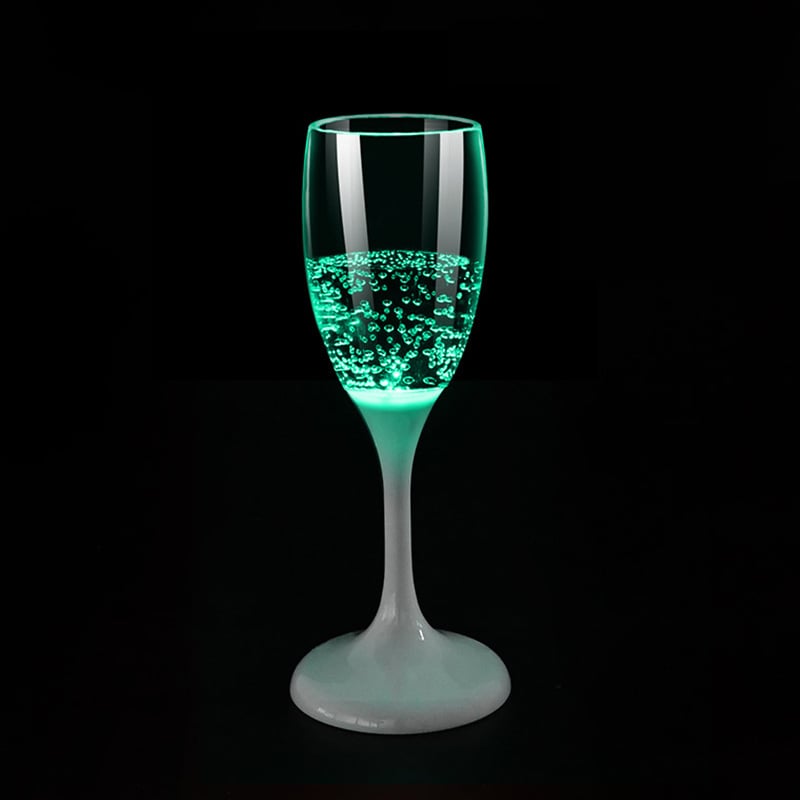Glas för vin och champagne med LED-belysning