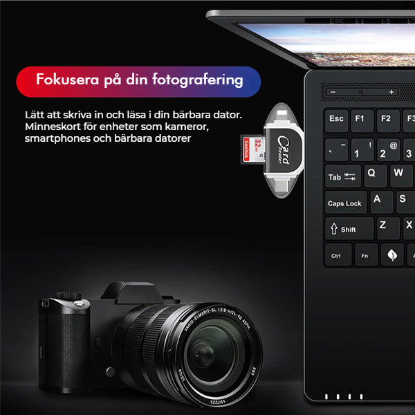 4-I-1 UNIVERSAL SD/TF-KORTLÄSARE MED FLERA PORTAR
