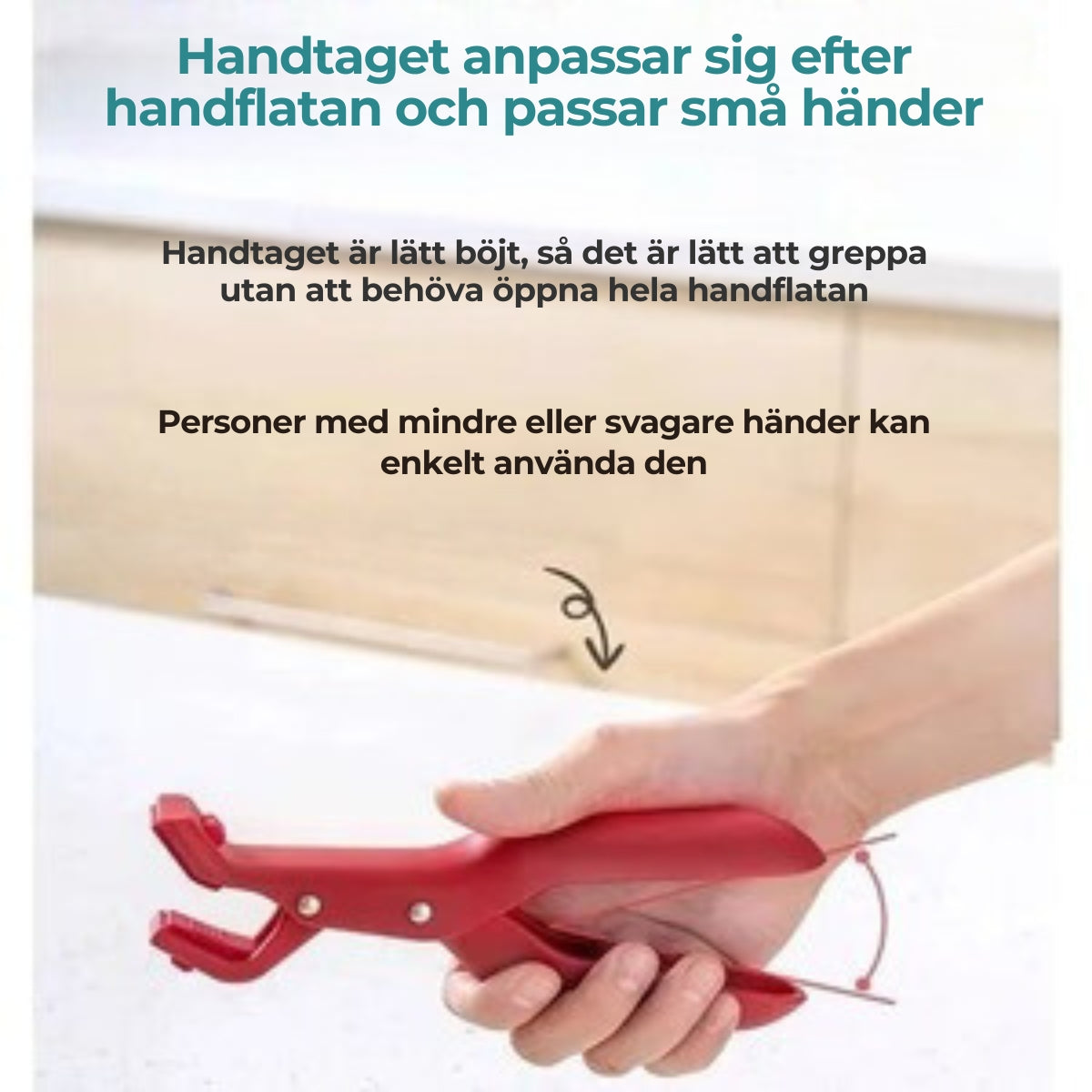 Praktiskt handtag för ugn
