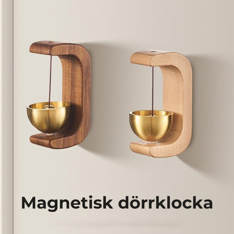 Magnetisk vindklocka i trä