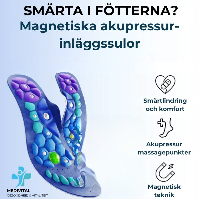 Medivital™ Magnetiska iläggssulor med akupressur