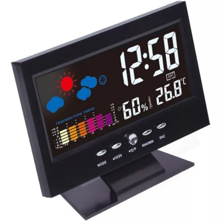 Digital LED-klocka (Tid, Väder, Väckarklocka)