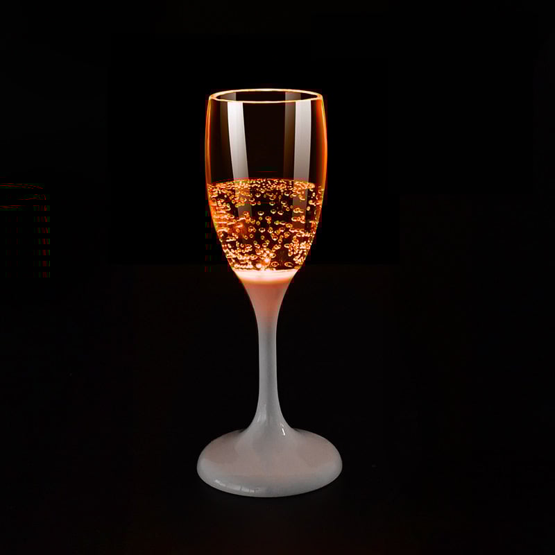 Glas för vin och champagne med LED-belysning