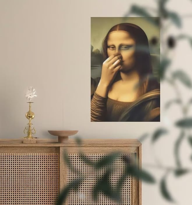Mona Lisa + Luktar illa | (Exklusiv ram)