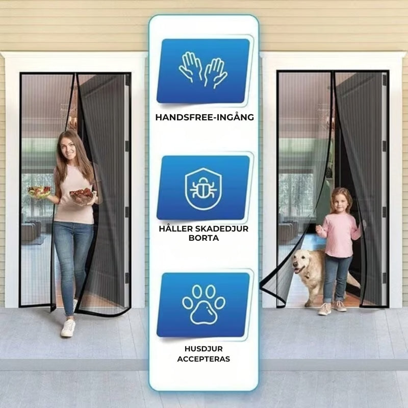 Magnetisk skärmdörr (Installeras på 5 minuter)