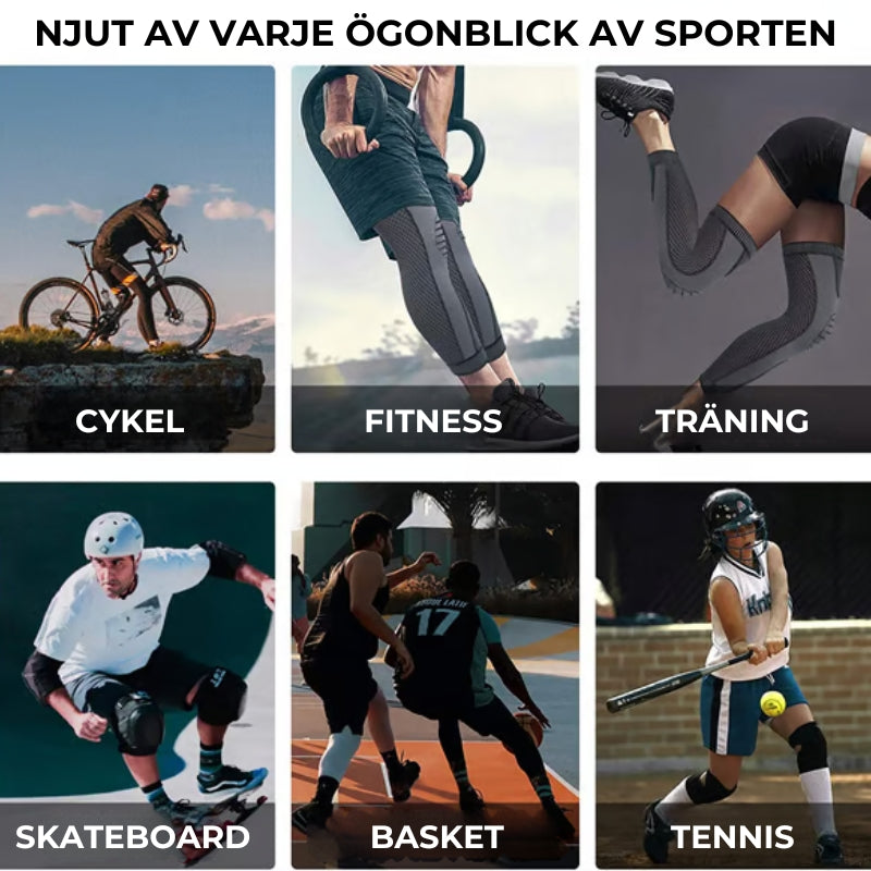 Lång knäkompressionsstrumpa