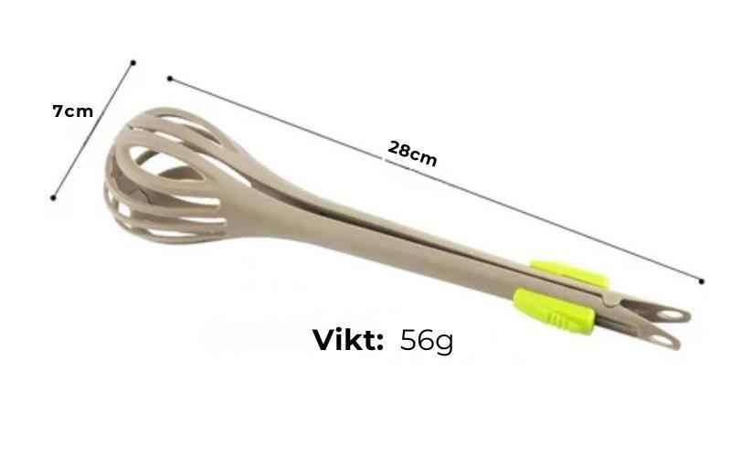 2 i 1 - äggvisp och praktisk kökstång