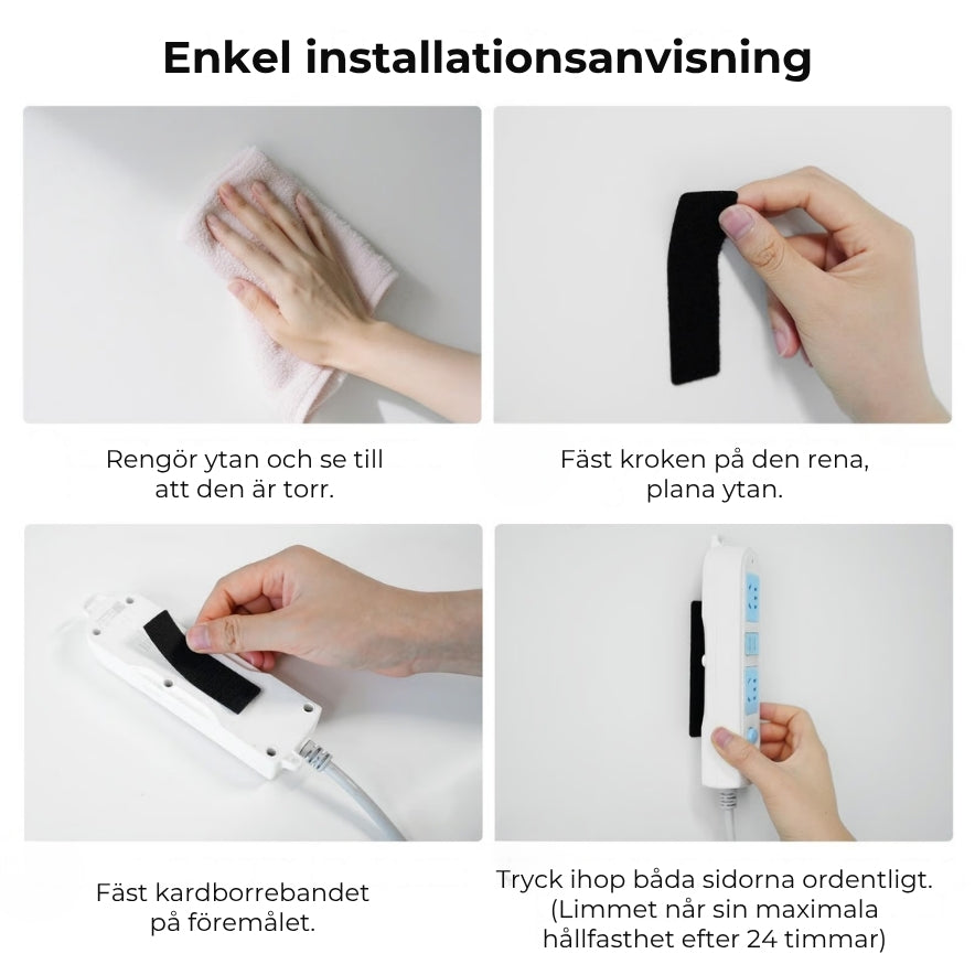 Dubbelsidiga kardborreband | Extra starka och Återanvändbara – 20 PAR