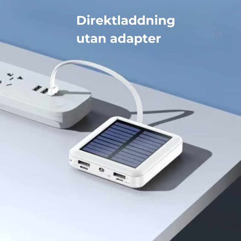 Powerbank med solceller