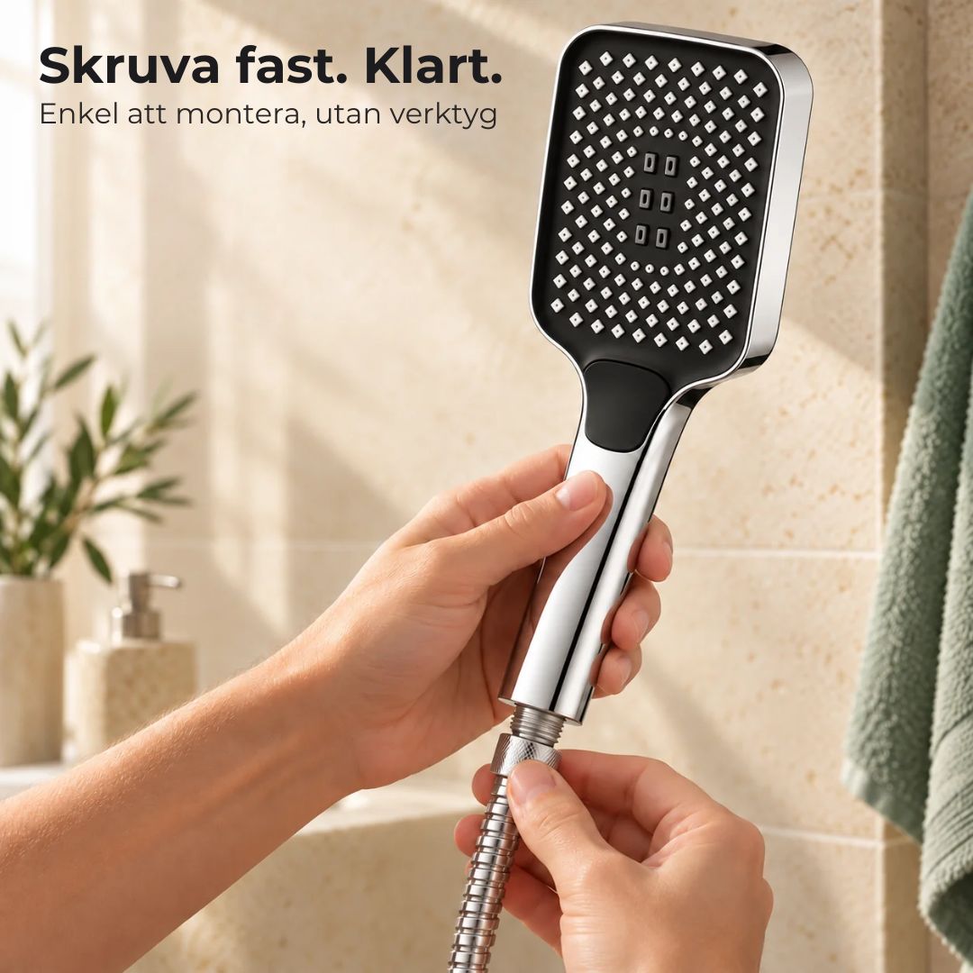 Dushhuvud med med 4 lägen (stark stråle)