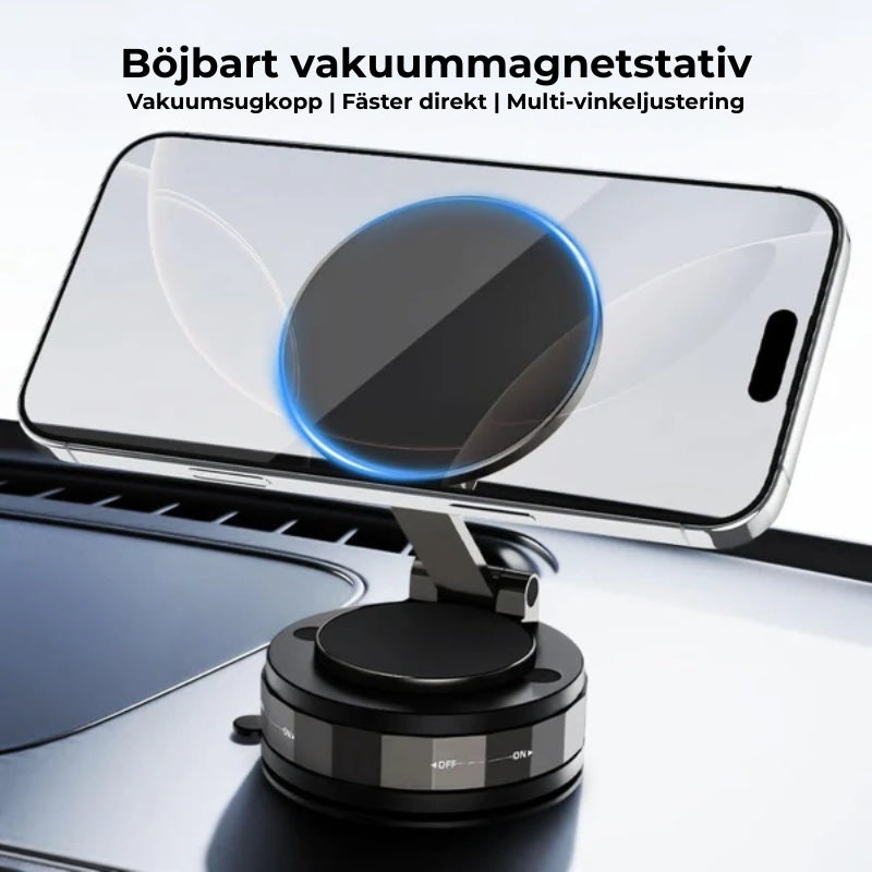 Magnetisk sugkopp – 360° telefonhållare med vakuumlås