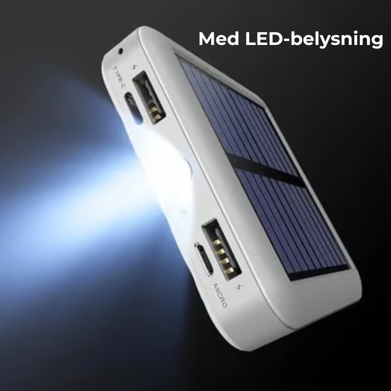 Powerbank med solceller
