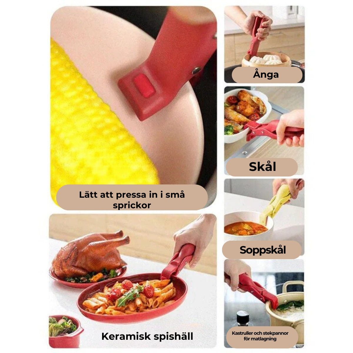 Praktiskt handtag för ugn