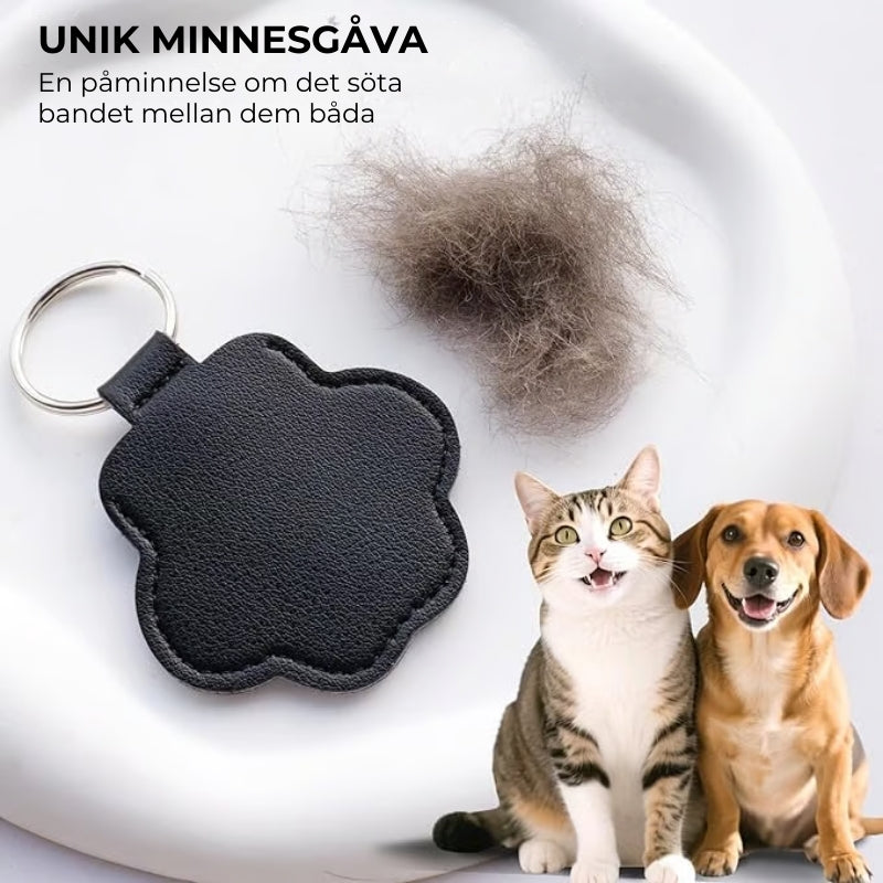 Lädernyckelring till minne av ditt husdjur – 🐾 Håll deras minne alltid nära dig