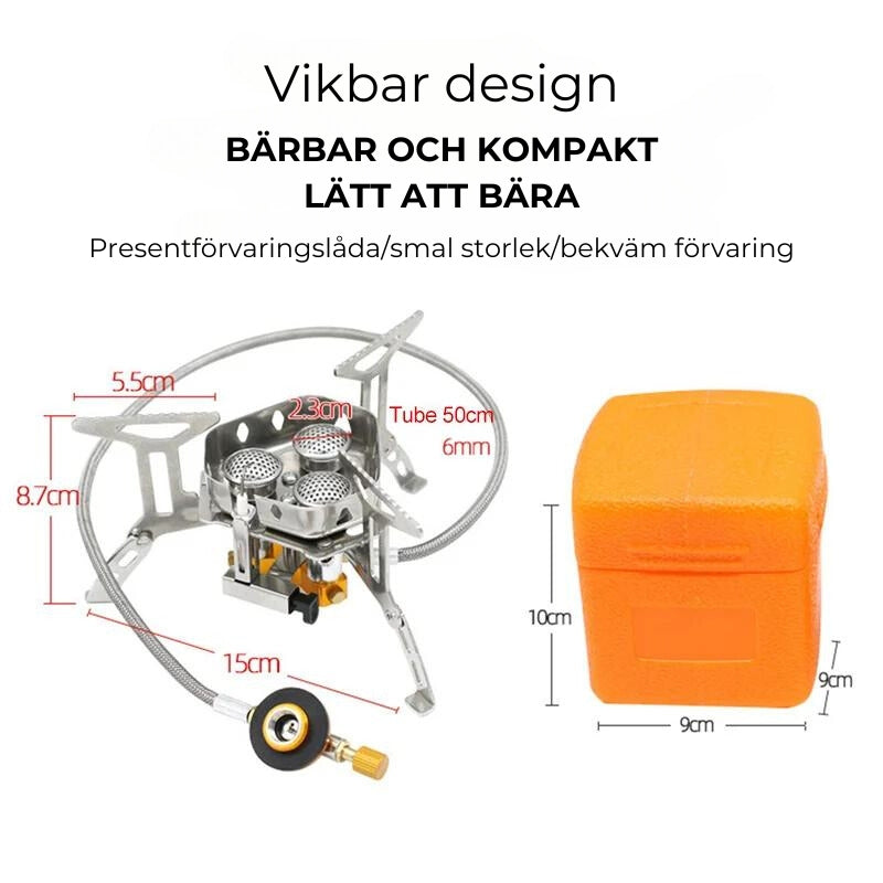 TRIPBURN™ Vindtålig Gasbrännare i Ryggsäcksstorlek