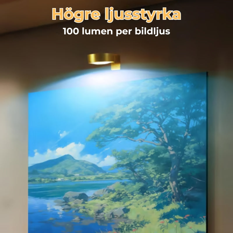 🖼️💡Magnetisk tavellampa med 13 olika belysningslägen