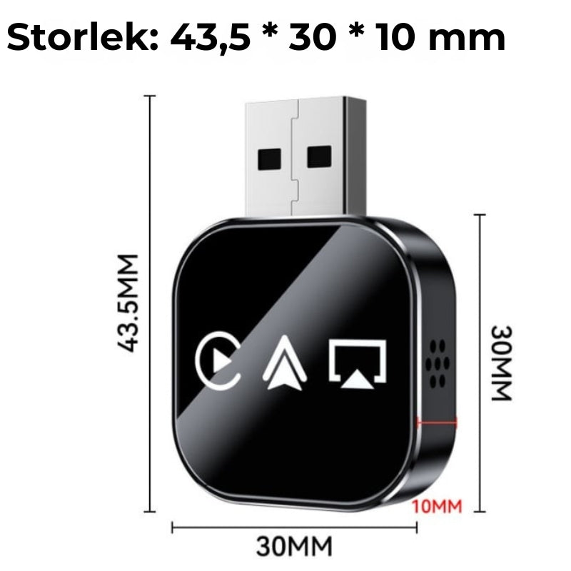 CarPlay V3 - Trådlös adapter för telefon
