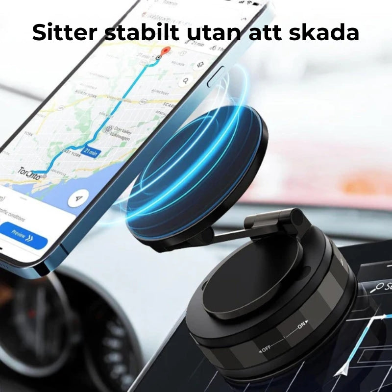 Magnetisk sugkopp – 360° telefonhållare med vakuumlås