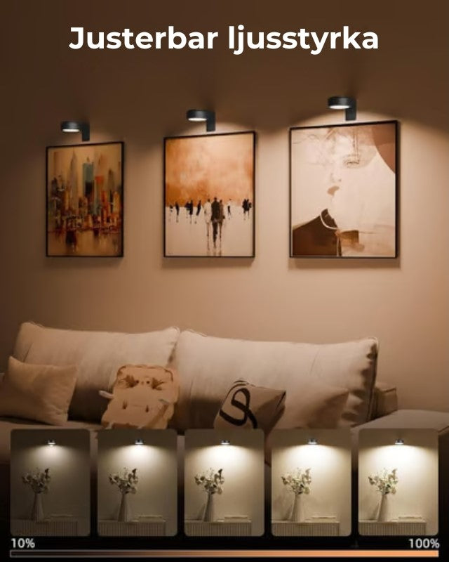 🖼️💡Magnetisk tavellampa med 13 olika belysningslägen