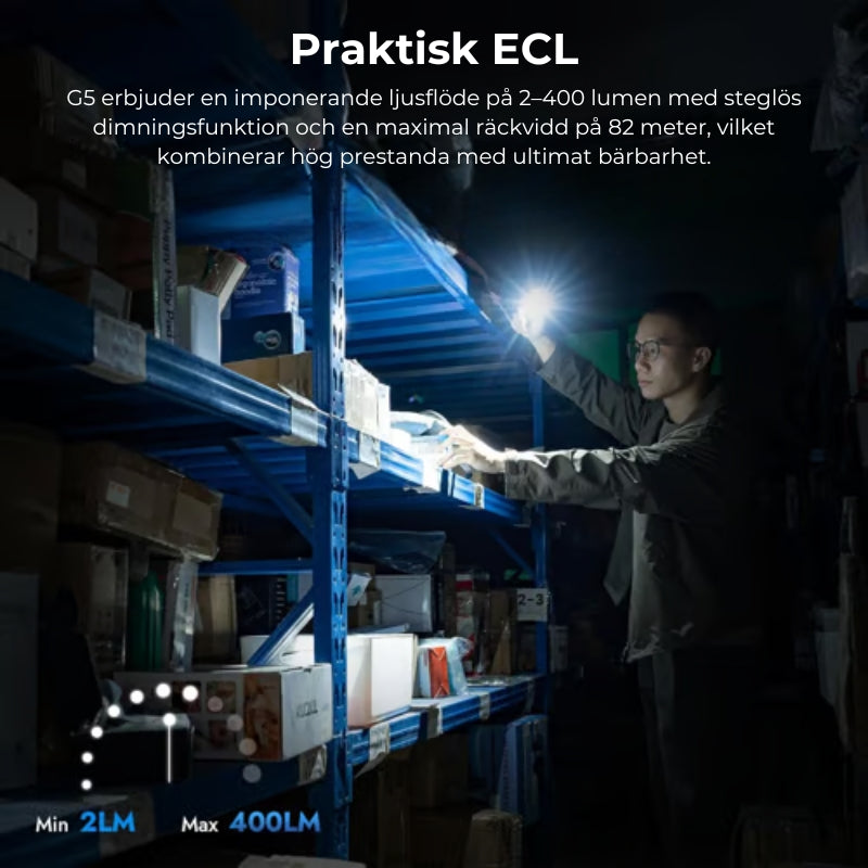 G5 EDC lampa med 400 LUMEN