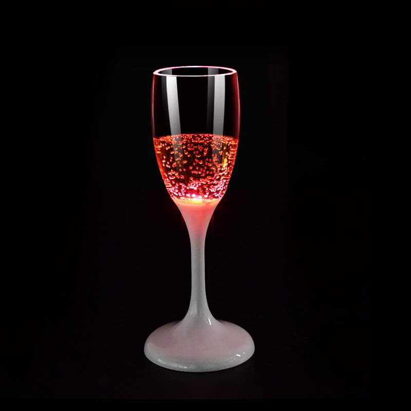 Glas för vin och champagne med LED-belysning