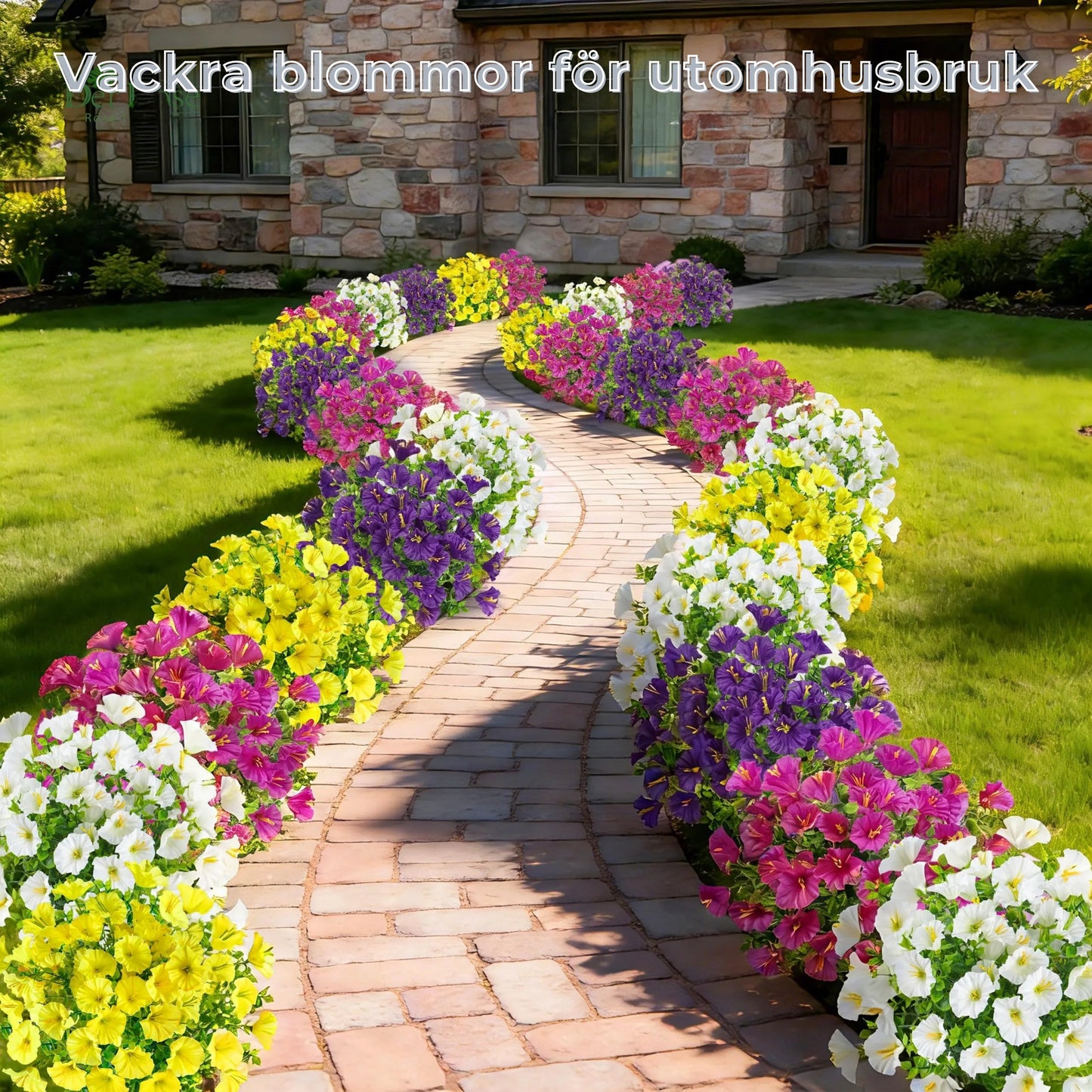 UV-beständigt bukett med konstgjorda blommor