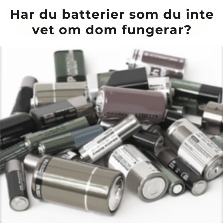 Batteritestare - AA/AAA/C/N/D/9V