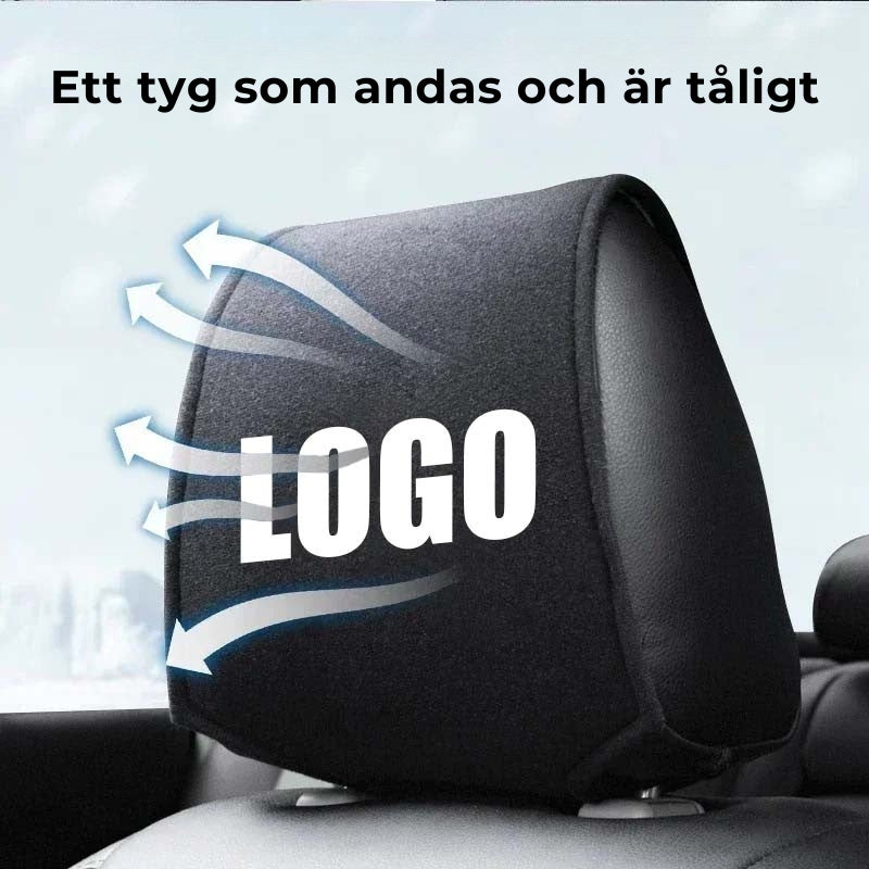 Överdrag för bilsätets nackstöd