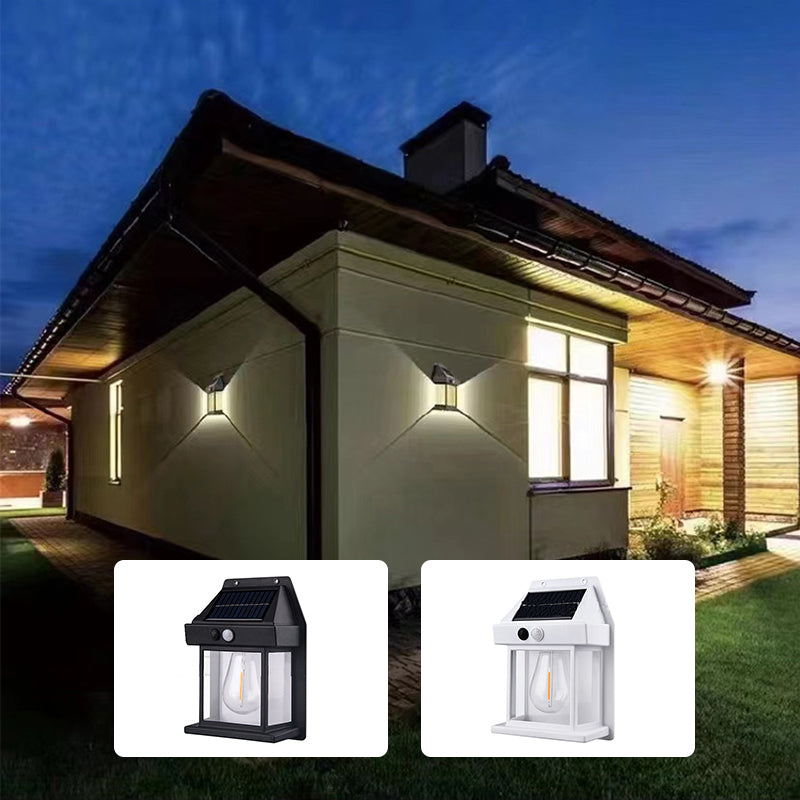Vägglampa med solceller