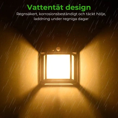 Vägglampa med solceller