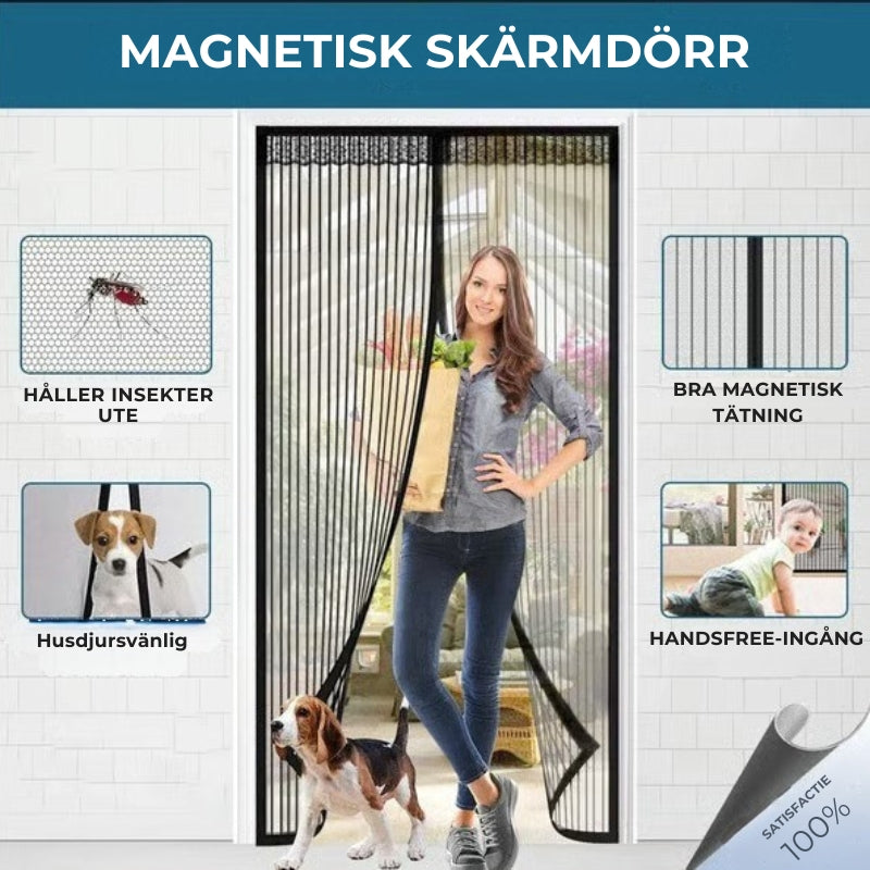 Magnetisk skärmdörr (Installeras på 5 minuter)