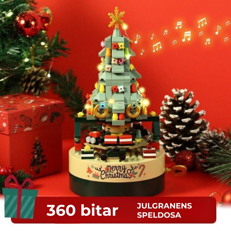 Julgran i byggklossar
