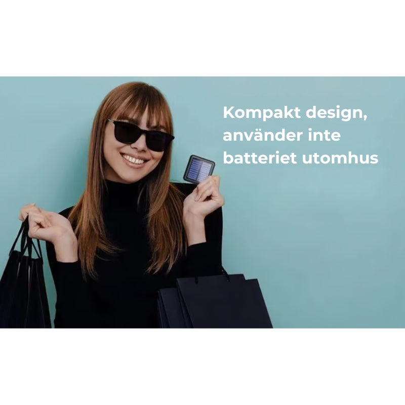 Powerbank med solceller