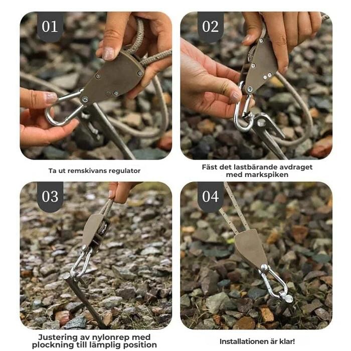 Bärbar Justerbar Fix Campingrep