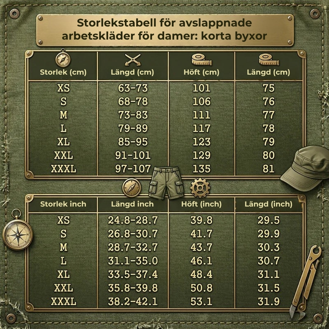 Snabbtorkande cargoshorts med fickor | DAM