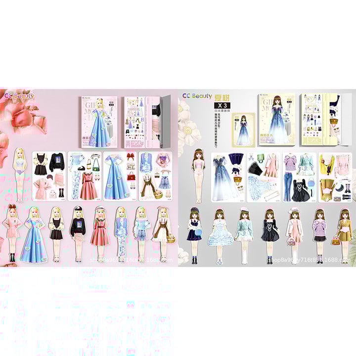 Magnetisk Prinsessklädesbok för barn